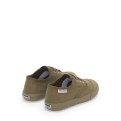 2118 Kids Cotton Stone Wash Sneakers Green Olive White