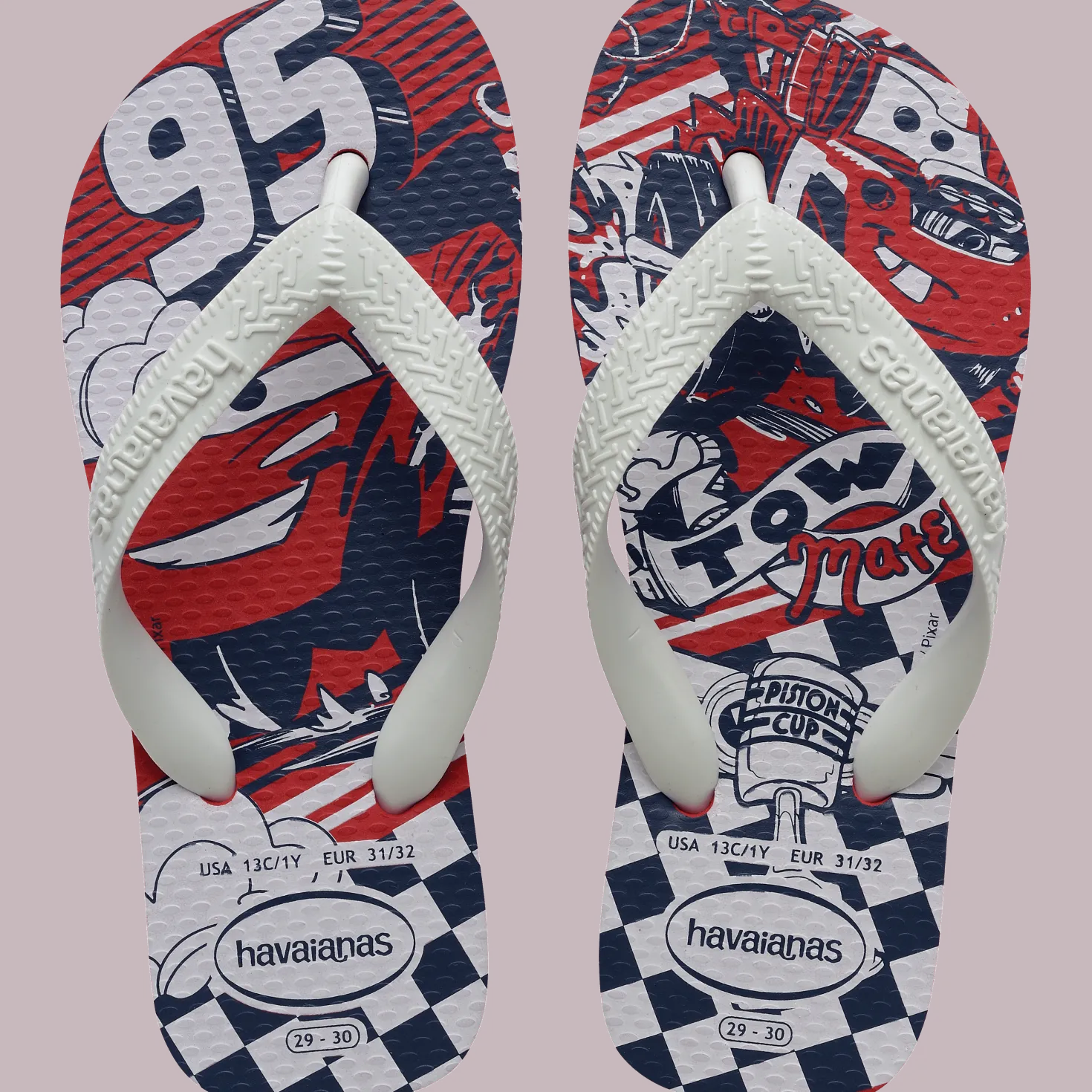 Kids Disney Flip Flops Red