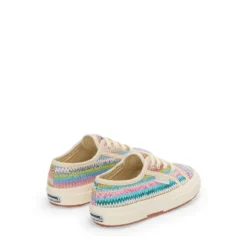 2750 Kids Raffia Sneakers Beige Laurel-purp