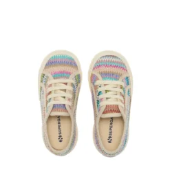 2750 Kids Raffia Sneakers Beige Laurel-purp
