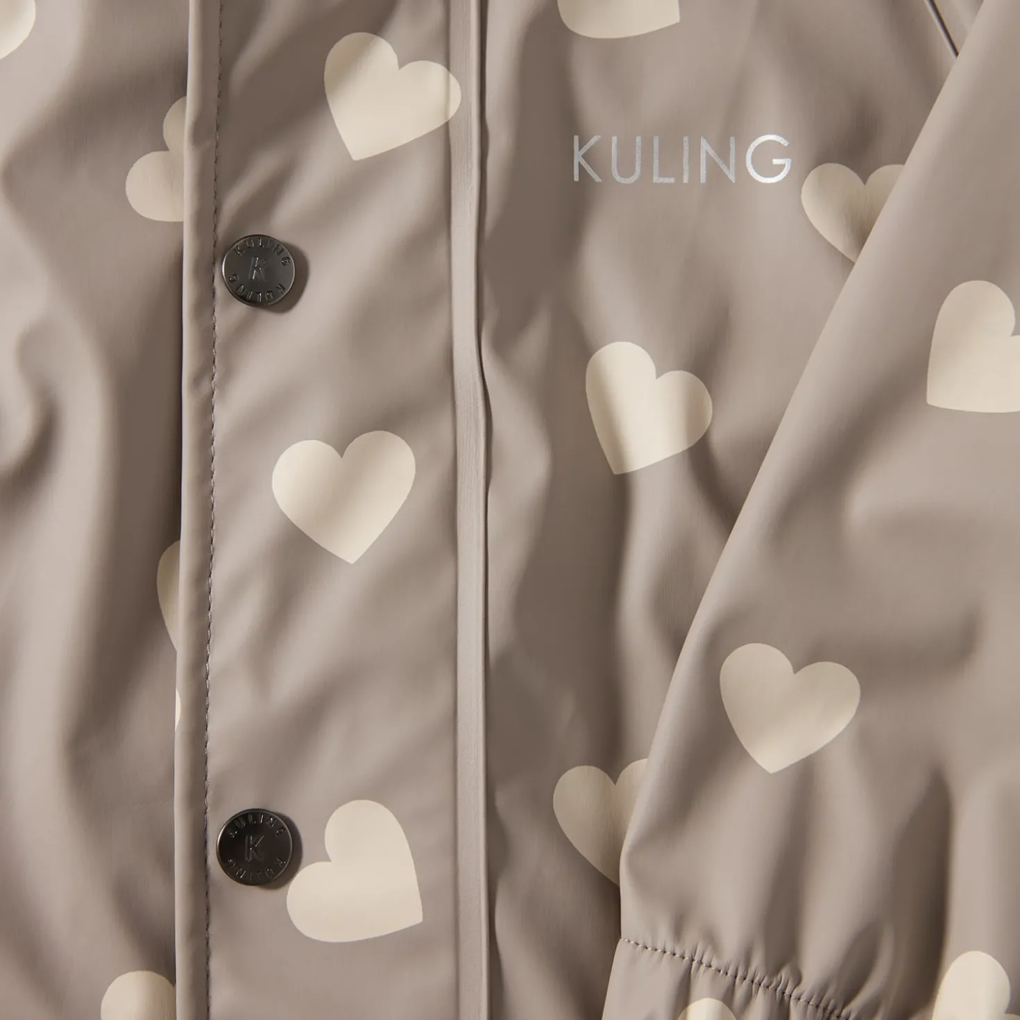 Leeds Ofodrad Regnoverall Taupe Hearts