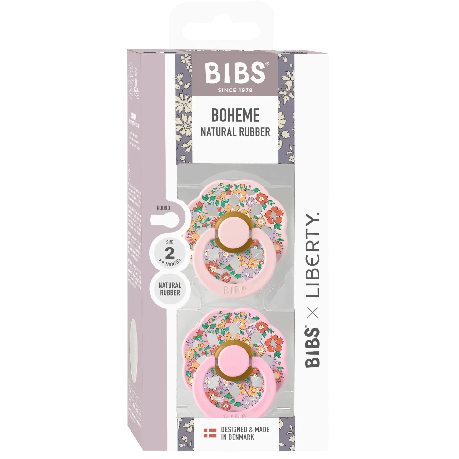 Liberty Boheme 2-pack Runda Latexnappar Oscar Meadow Blossom Mix