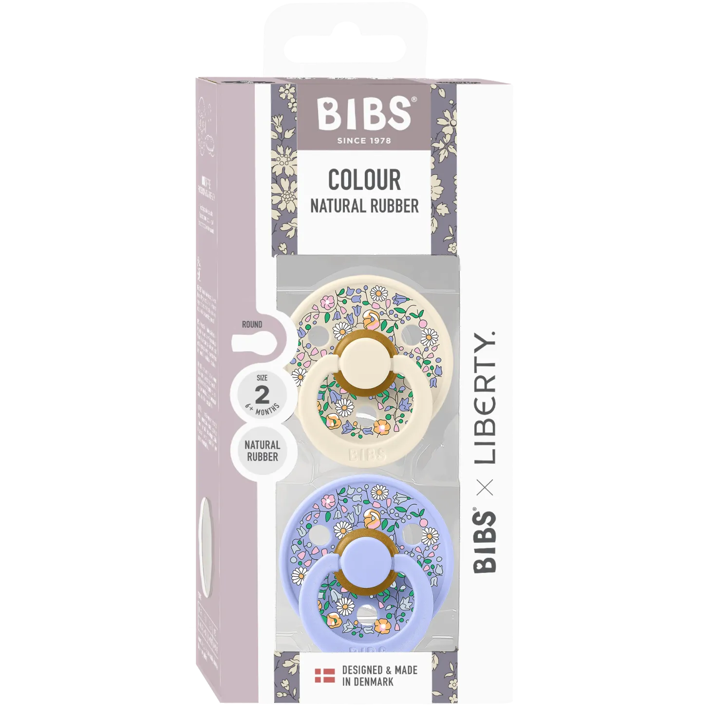 Liberty Colour 2-pack Runda Latexnappar Chloe Meadow Ivory Mix