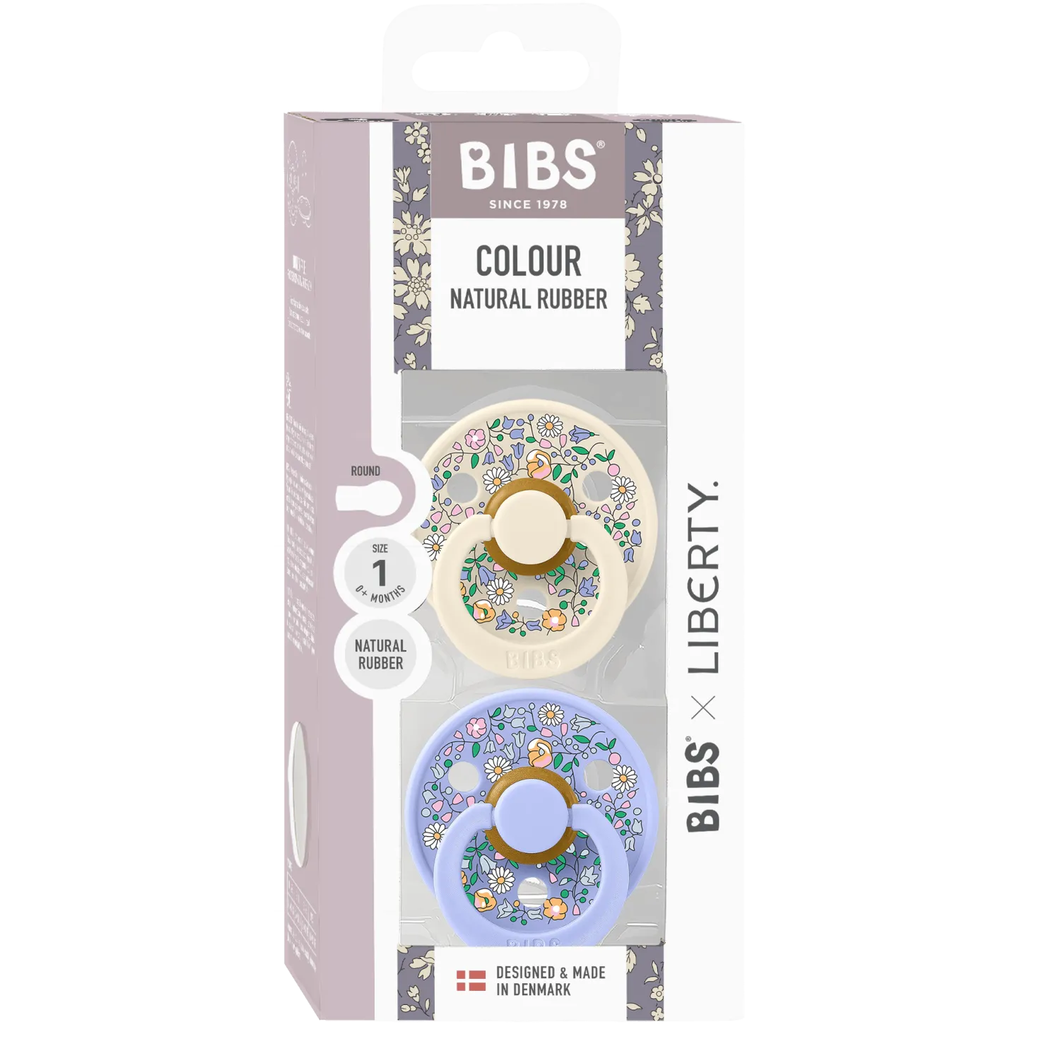 Liberty Colour 2-pack Runda Latexnappar Chloe Meadow Ivory Mix