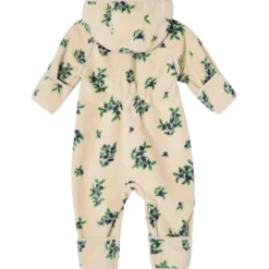 Livigno Vindfleeceoverall Foggy White Blueberry
