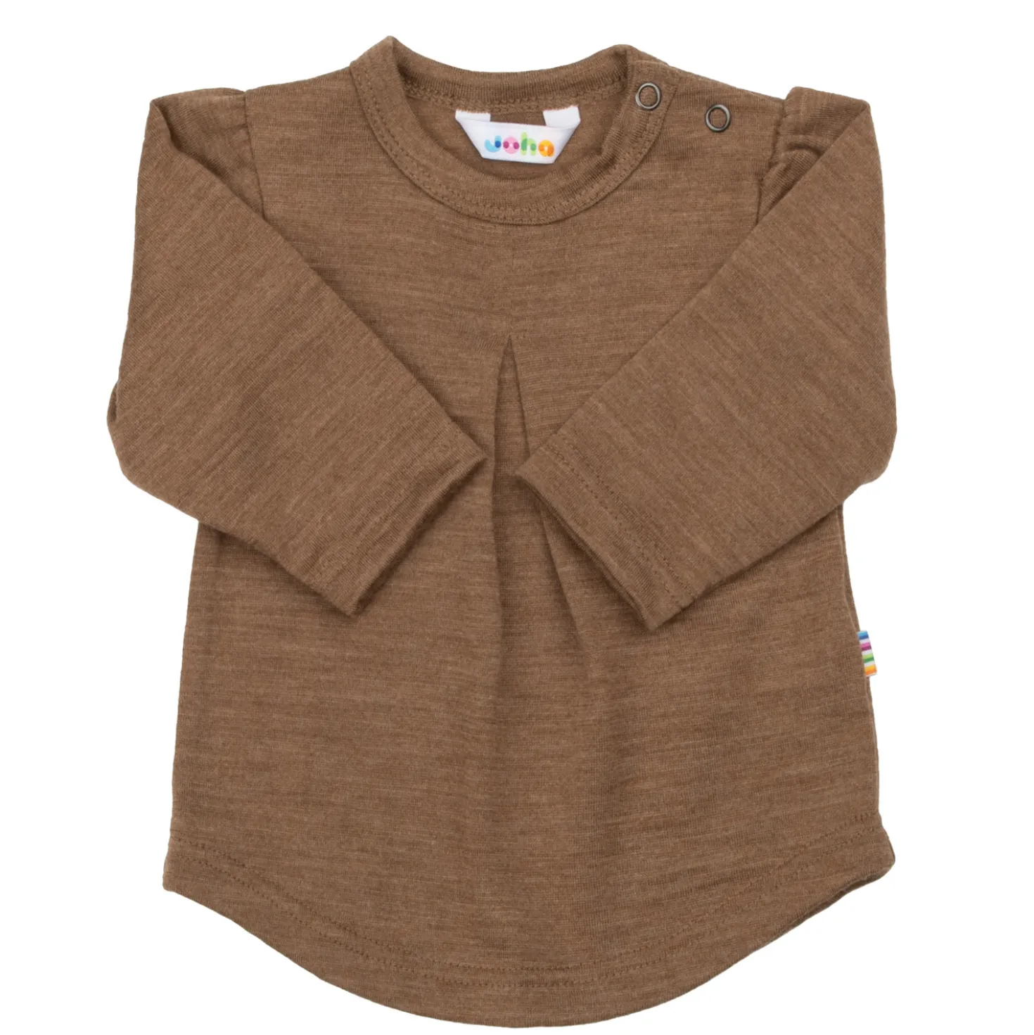 Långärmad Blus I Ull Warm Brown