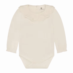 Långärmad Body Pearled Ivory