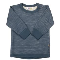 Långärmad Topp I Ull Dark Denim