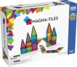 MAGNA-TILES Clear Colours 100 Pcs Clear Colours