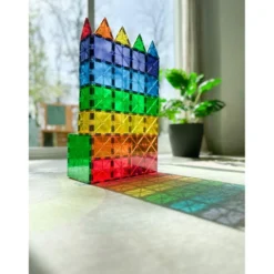 MAGNA-TILES Clear Colours 100 Pcs Clear Colours