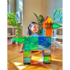 MAGNA-TILES Clear Colours 100 Pcs Clear Colours