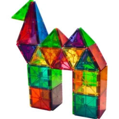 MAGNA-TILES Clear Colours 100 Pcs Clear Colours