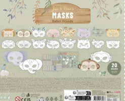 Masks Pysselbok Med Masker Och Sax Safari Friends