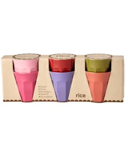 Melamine Cups in Asst. Solid Colors - Medium - 6 Pack - 250 ml