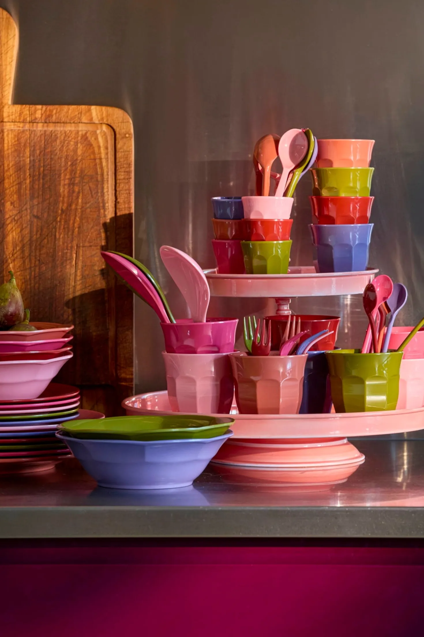 Melamine Cups in Asst. Solid Colors - Small - 6 Pack - 160 ml