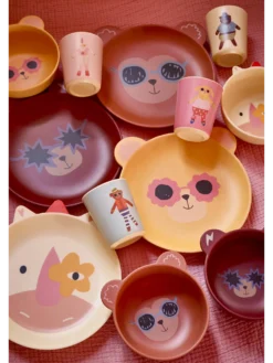 Melamine Kids Bowl in Mat Finish with Monkey Print- 350 ml