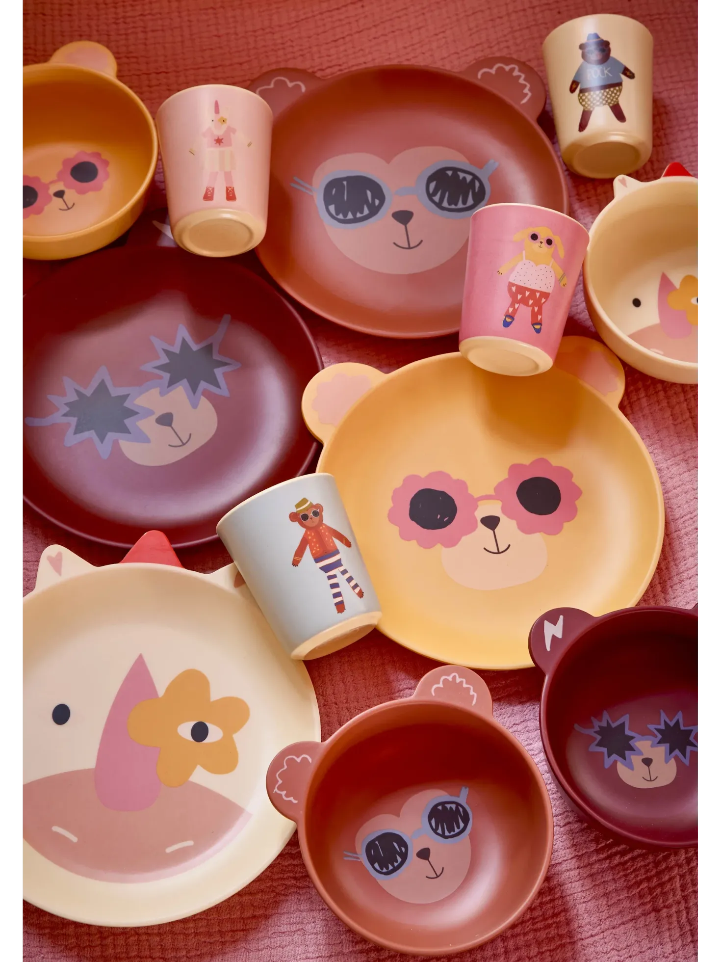 Melamine Kids Bowl in Mat Finish with Monkey Print- 350 ml