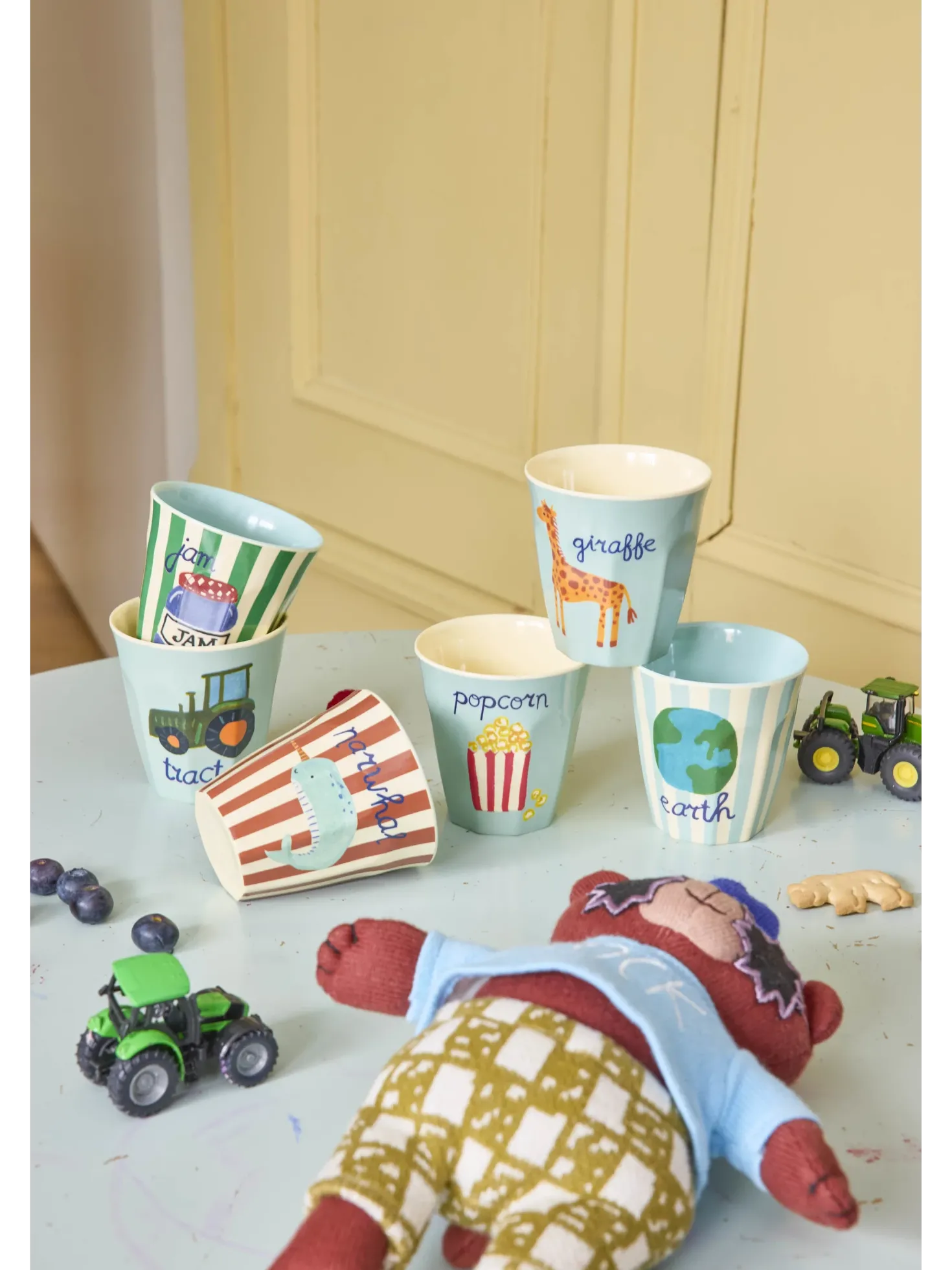 Melamine Kids Cup with ABC Print - Small - 6 Pack - 160 ml
