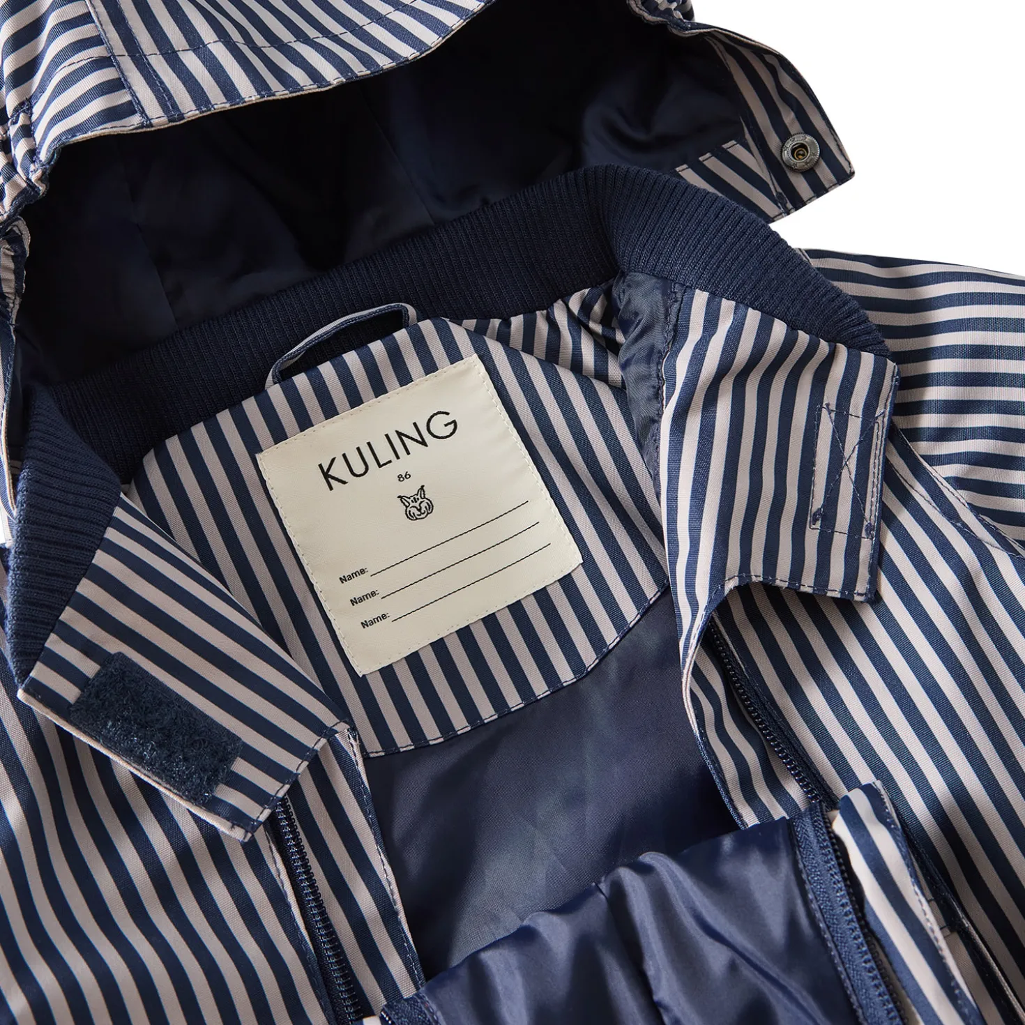 Milano Skaloverall Navy /Taupe Stripe