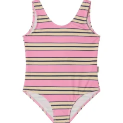 Milos UV Baddräkt Happy Pink Stripe