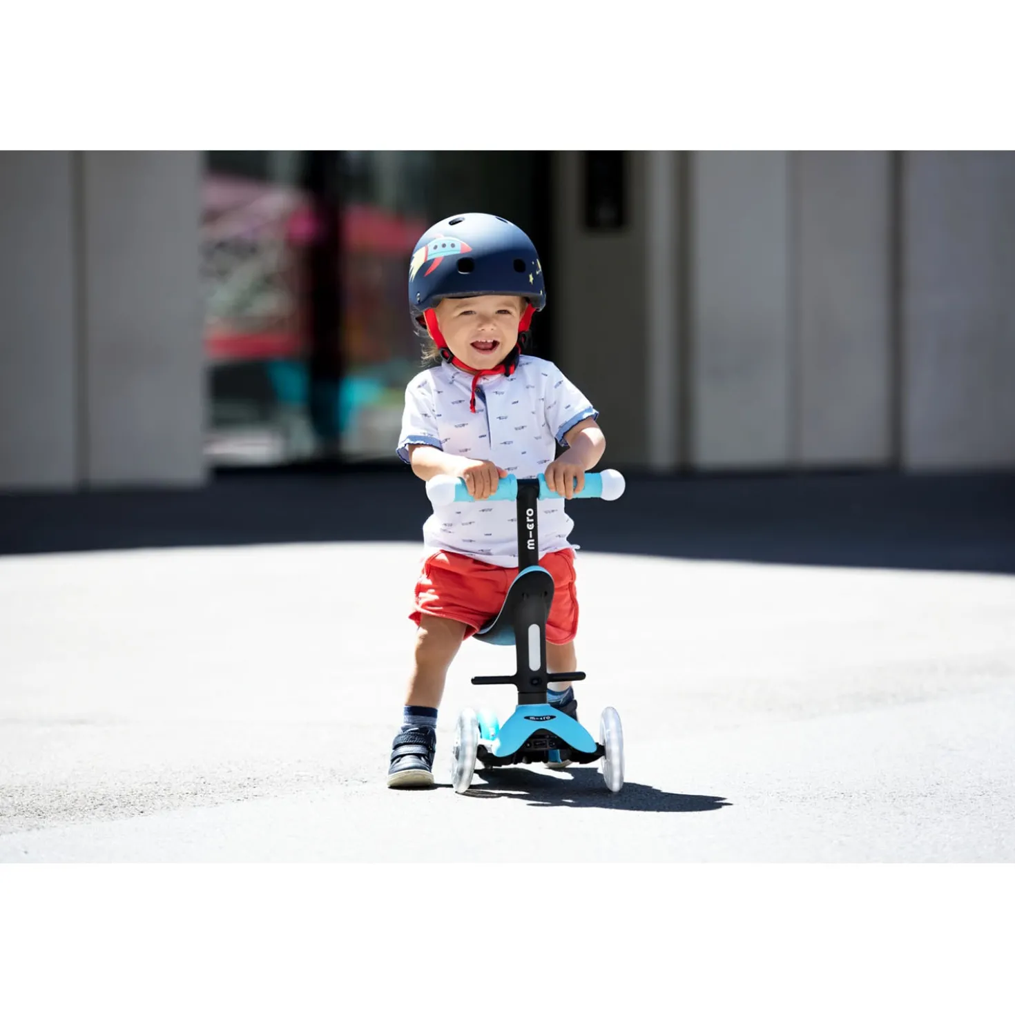 Mini2Grow Deluxe Magic LED Allt-i-ett-sparkcykel Blue