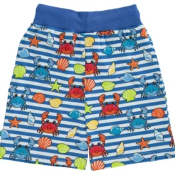 Mönstrad Mjukisshorts Med Krabbor Brilliant Blue