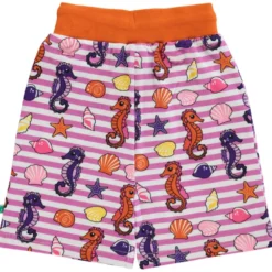 Mönstrad Mjukisshorts Med Sjöhästar Spring Pink