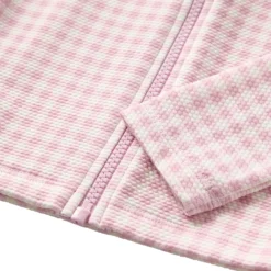 Montauk UV-tröja Med Dragkedja Pink Gingham