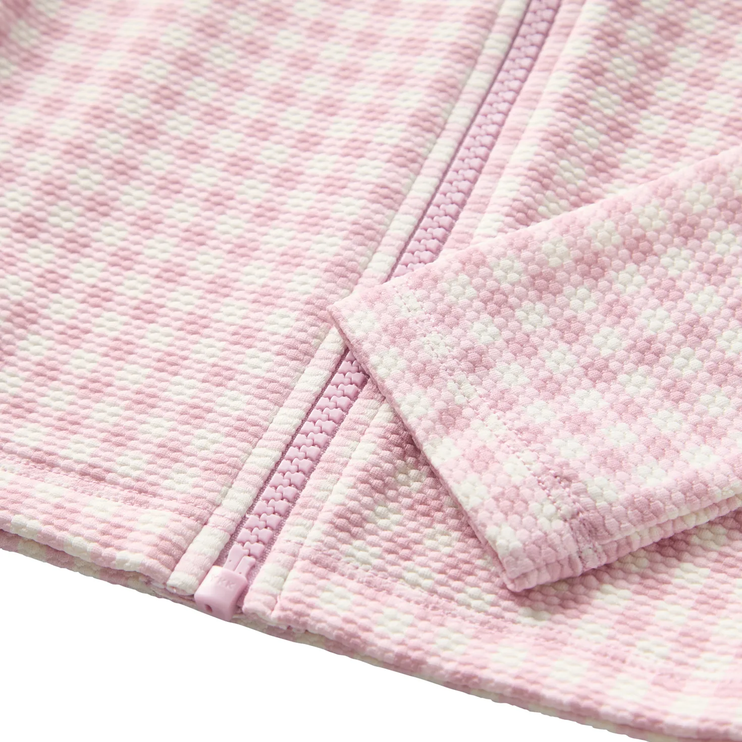 Montauk UV-tröja Med Dragkedja Pink Gingham
