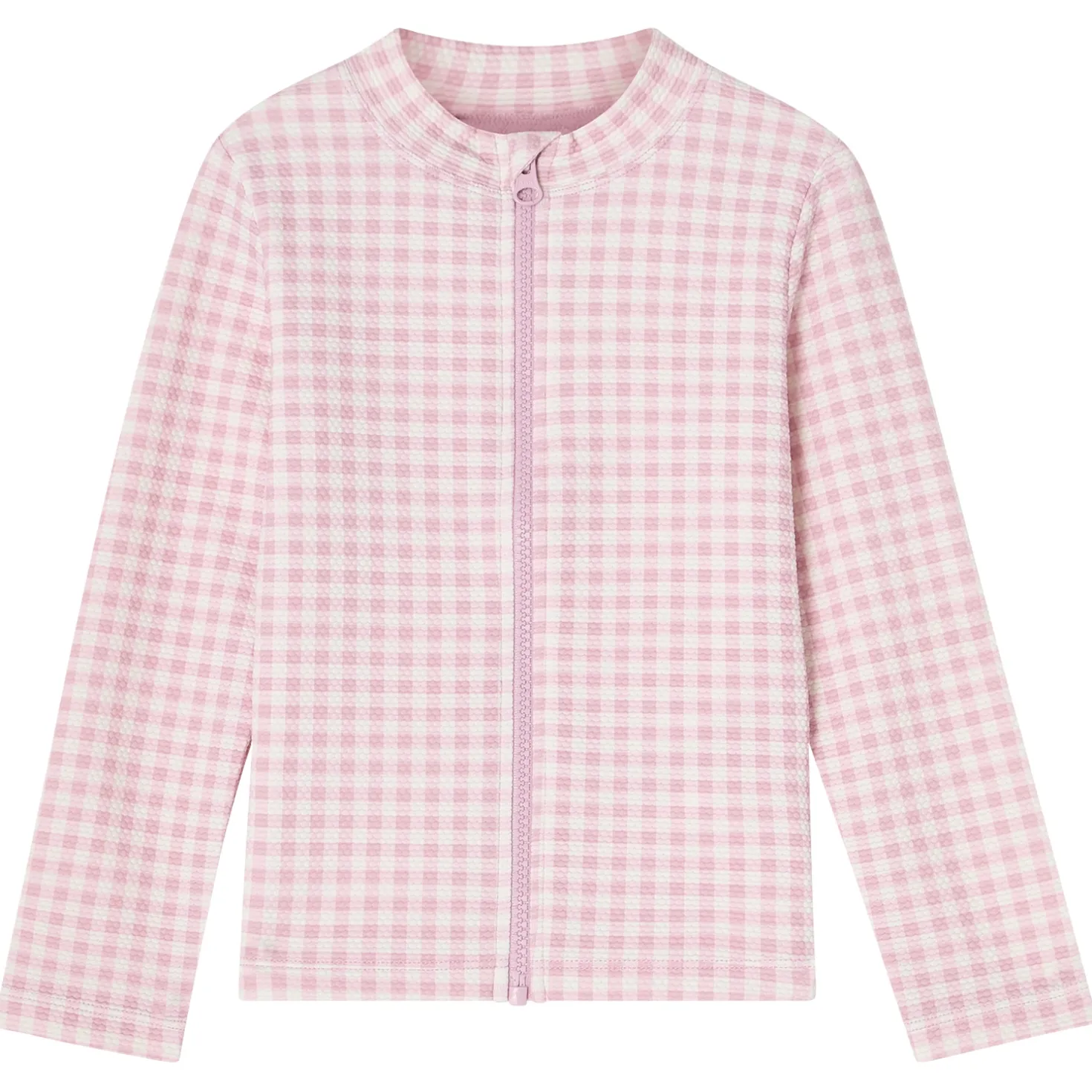 Montauk UV-tröja Med Dragkedja Pink Gingham