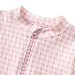 Montauk UV-tröja Med Dragkedja Pink Gingham
