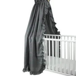 Mood Ruffle Sänghimmel Graphite Grey