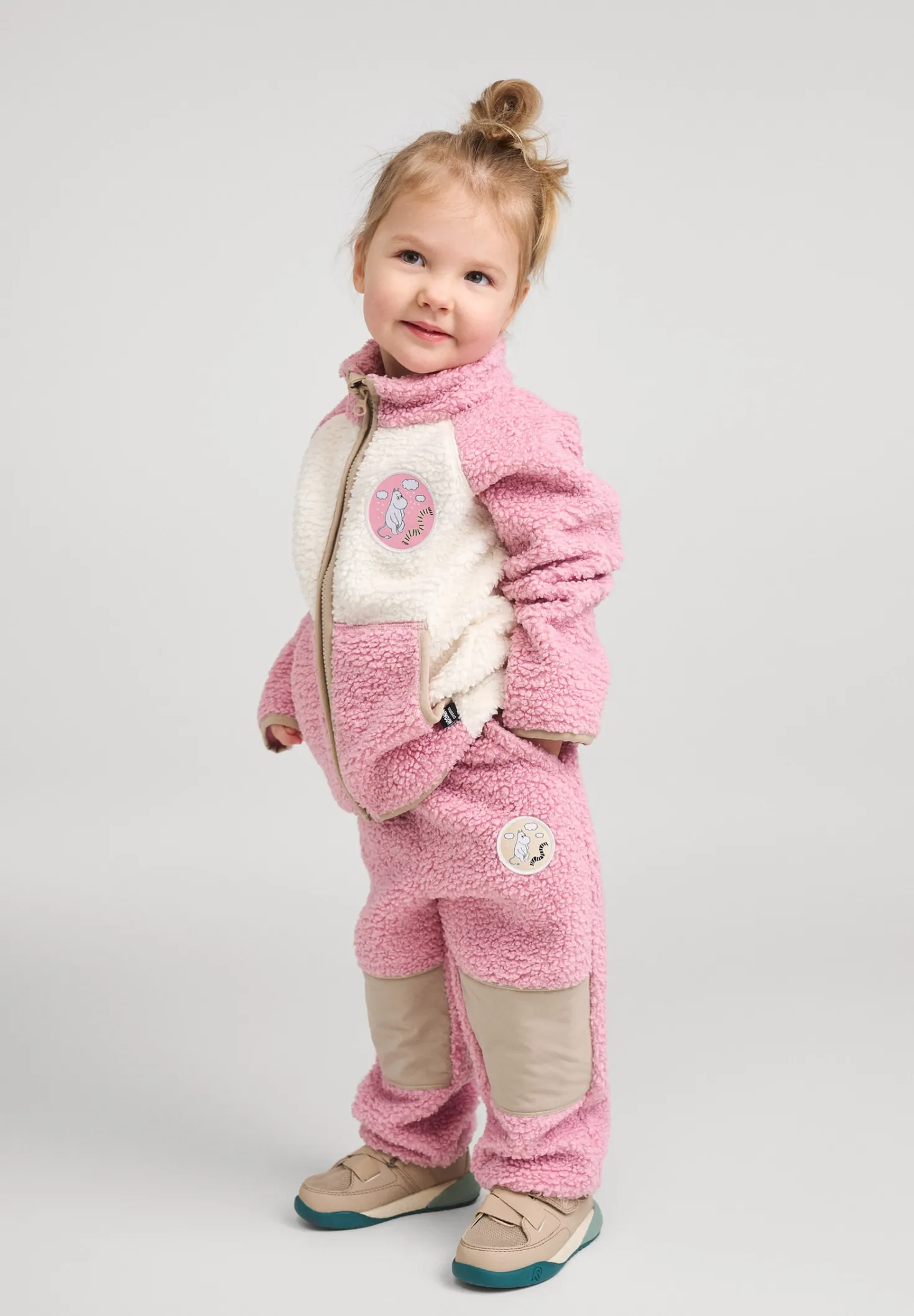 Moomin Lustig Fleecebyxa Grey Pink