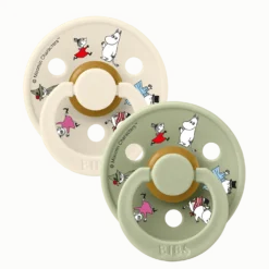 Moomins Friends 2-pack Runda Latexnappar Ivory Sage