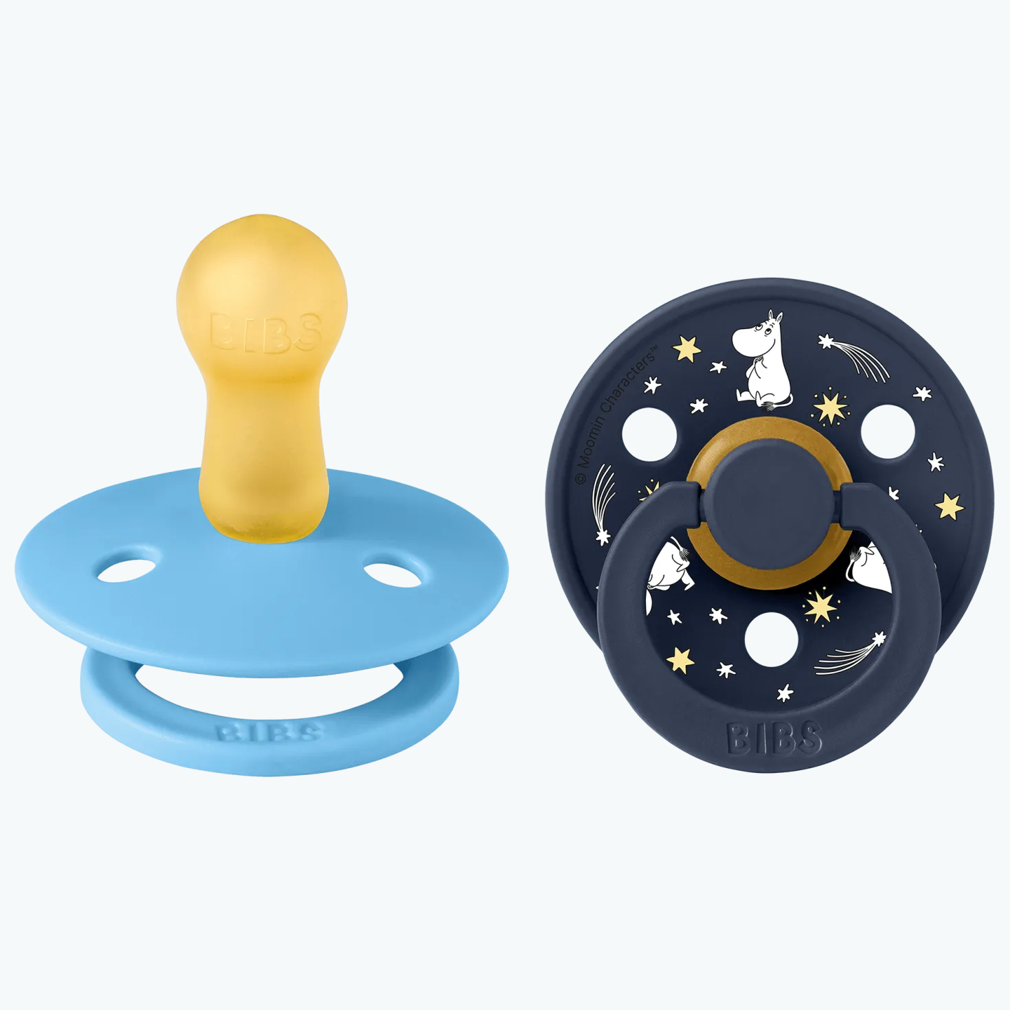 Moomins Good Night 2-pack Runda Latexnappar Breeze Deep Space
