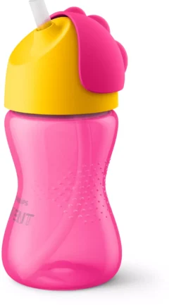 Mugg Med Sugrör Pink