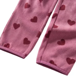 Northpole Fleecebyxor Mauve Hearts