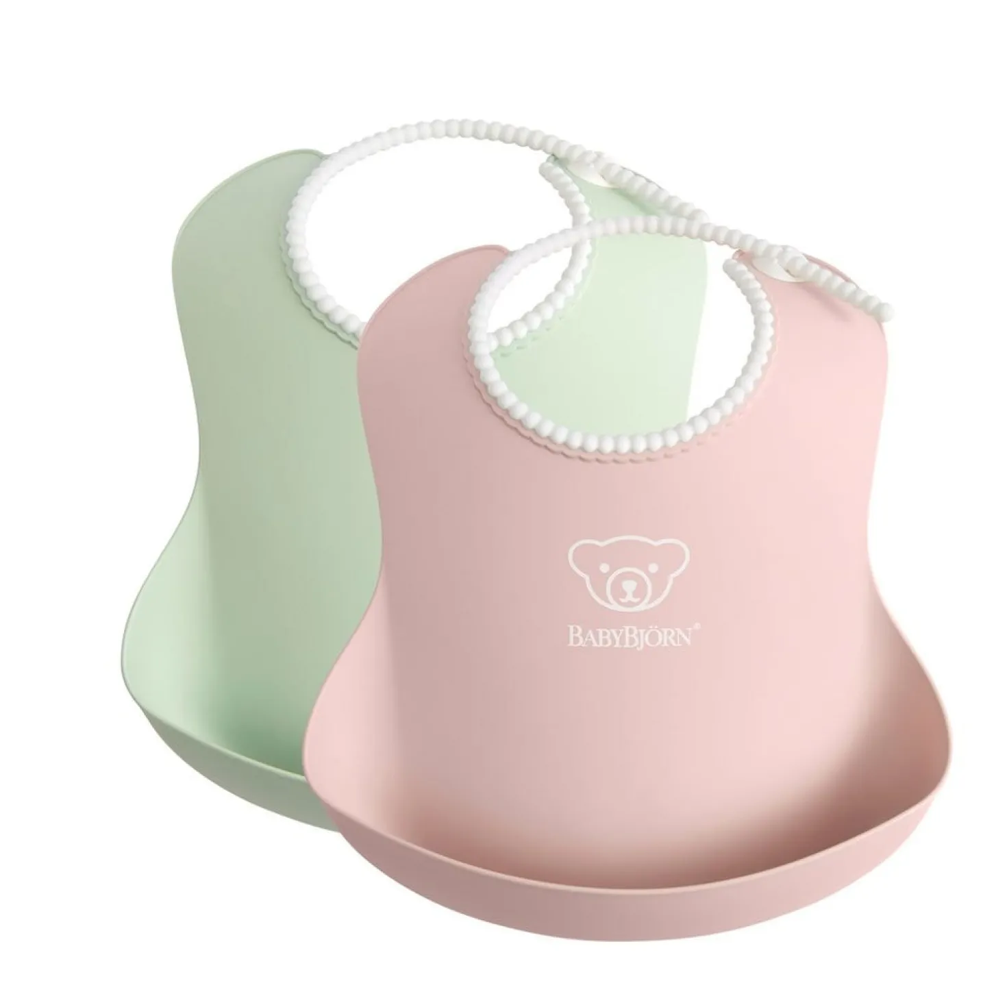2-Pack Baby Haklapp Blekrosa/Blekgrön