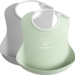 2-Pack Haklappar Powder Green/Grey