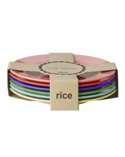 6-pack Runda Sidotallrikar I Melamin Multicolor