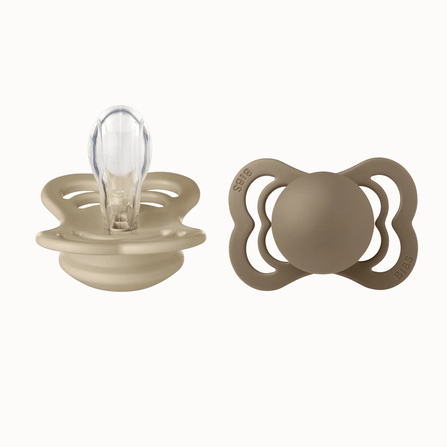 2-Pack SUPREME Symmetrisk Napp I Silikon Vanilla / Dark Oak