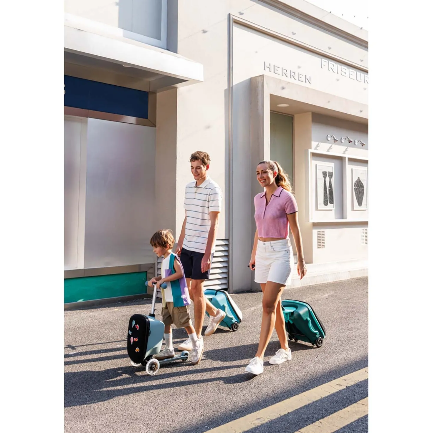 Patch & Play Junior Sparkcykel Med Bagage Pink