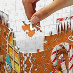 Pepparkakshus Nattutgåva 3D Pussel Multicolor