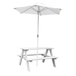 Picknickbord Med Parasoll White