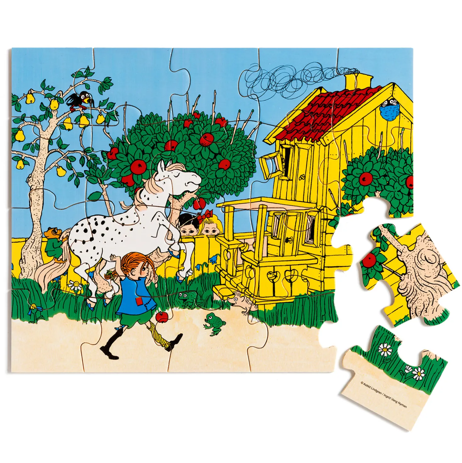 Pippi Träpussel 20 Bitar Multi
