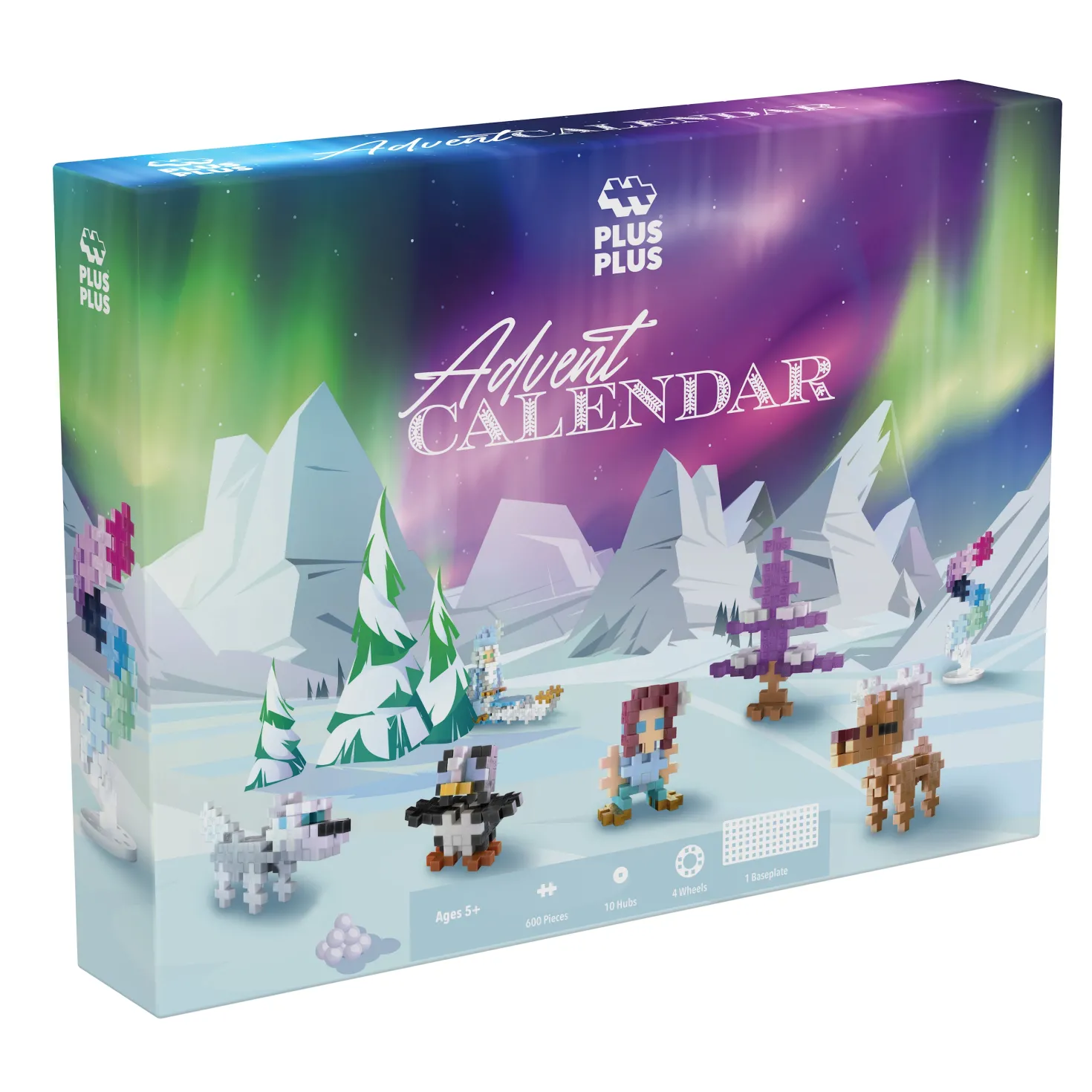Plus-Plus Adventskalender - Tomtens Norrskensäventyr Mix