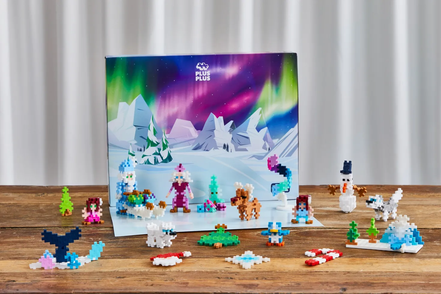 Plus-Plus Adventskalender - Tomtens Norrskensäventyr Mix