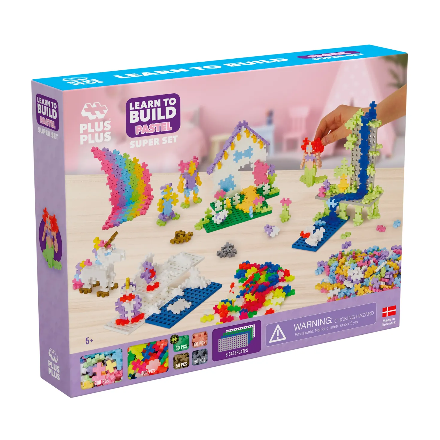 Plus-Plus® Pastell Lär Dig Bygga Super Set 1200 Bitar