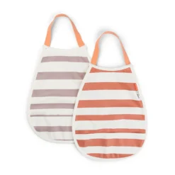 Pull-Over Bib 2-pack Papaya/powder