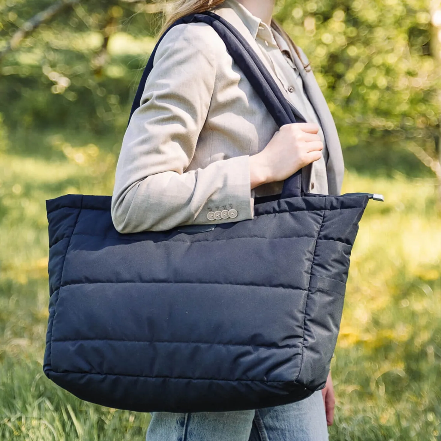 Quiltad Skötväska Black